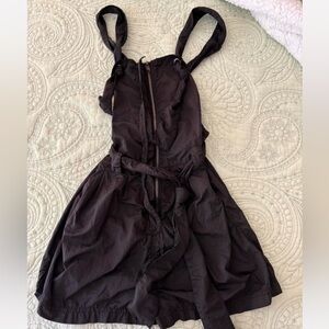 Free People Movement Black Nylon Zip-up Athletic Onesie